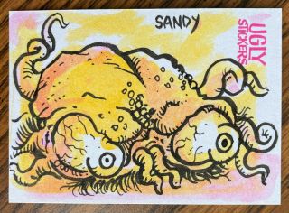 2020 Topps On - Demand 12 Ugly Stickers Artist Sketch Card 1/1 By Robert Jimenez