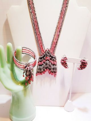 Hobe Necklace,  Bracelet & Earrings Set Parure