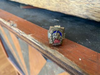 Vintage 1940’s - 50’s Mexican Biker Ring Horse And Horse Shoe Size 6 3/4