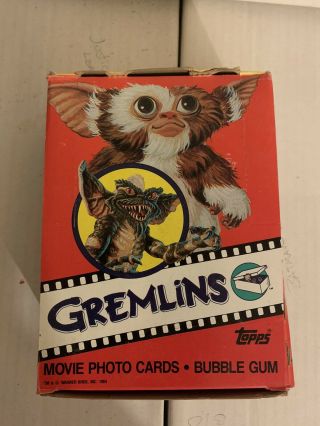 Gremlins (non X - Out W/ Stickers) 1984 Topps Full Wax Box 36 Pack (rare)