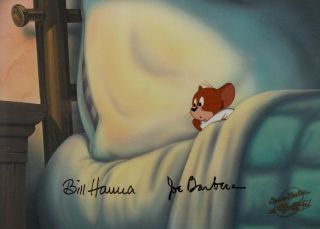Signed HANNA - BARBERA Hand Painted Animation Cel & Drawing TOM & JERRY Cartoon 3