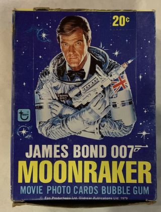 Two 1979 James Bond 007 Movie Moonraker Wax Boxes With 72 Packs (full)