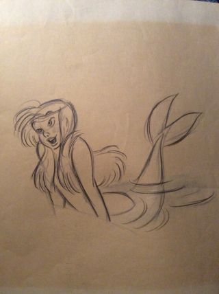 Disney Peter Pan 1953 Freddie Moore Mermaid Production Art