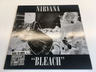 Nirvana Bleach 2002 1st Press White Marbled Withdrawn Issue Vinyl Lp 2500 Copies
