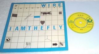 Wire I Am A Fly 1977 Harvest 7 " Single With Picture Cover Punk