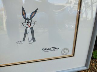 Signed Chuck Jones Bugs Bunny Animated Cel