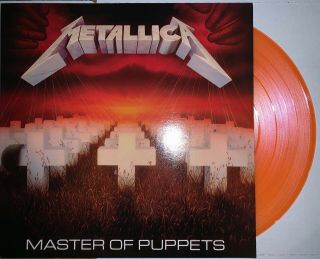 Metallica,  Master Of Puppets.  Orange Vinyl Lp