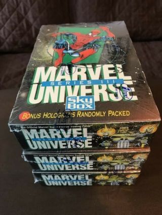 1992 Marvel Universe Series 3 Iii Trading Cards Box - 36 Packs Holograms