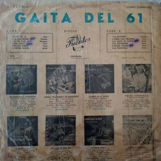 Gaita Del 61 Con La Sonora Cordobesa Cumbia LP 2