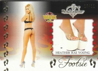 2020 Benchwarmer Vegas Baby Heather Rae Young Gold Foil Footsie Card /11