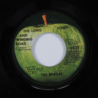 Rock 45 BEATLES The Long And Winding Road APPLE picture sleeve 3