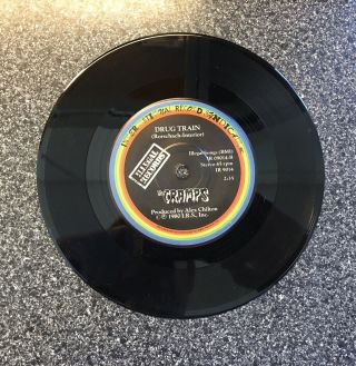 The Cramps 7” Single Vinyl 45 Garbageman Drugtrain Illegal Records I.  R.  S.  1980 3