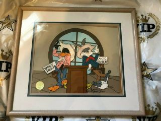 Bugs Bunny And Daffy Duck: Showdown Chuck Jones Signed Framed Limited Edit.  Cel