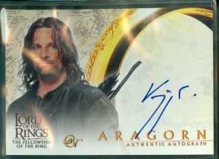 Lord Of The Rings Fellowship Of The Ring Viggo Mortensen As Arago Autograph Card