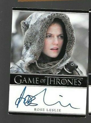 Rose Leslie Game Of Thrones Autograph Card Season 3