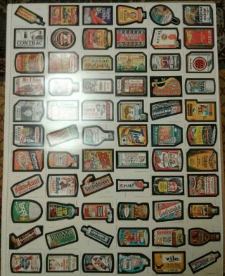 1979 Topps Wacky Packages Series 1 Uncut Sheet 1 - 66 Trading Cards