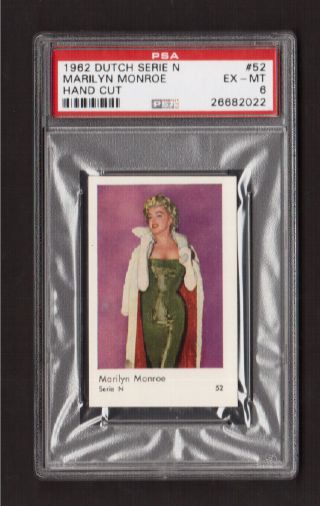 Marilyn Monroe 1962 Dutch Film Star Card N52 Psa 6 Ex - Mt