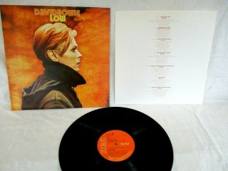 David Bowie,  Low,  1977,  First Pressing,  Insert Sheet,  Vinyl Near