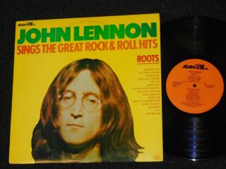 John Lennon Beatles Roots Sings Great Rock & Roll Hits Record Lp Adam Viii Nm