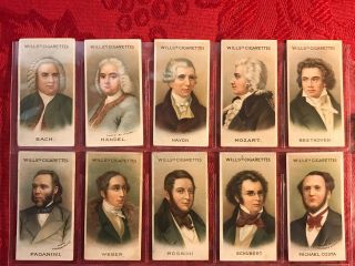 1912 W.  D.  & H.  O.  WILLS ' MUSICAL CELEBRITIES COMPLETE 50 CARD SET - CIGARETTE CARDS 2