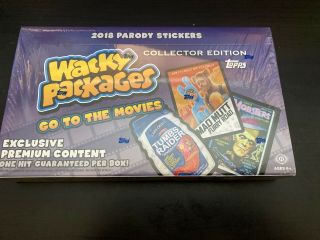 2018 Topps Wacky Packages Go To The Movies Hobby Collector Edition Sticker Box