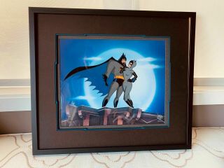 Batman & Catwoman The Cats Meow Animated Series Hand Painted Ltd Ed Cel 1999