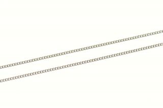 14k 0.  8mm Curb Link Classic Simple Chain Necklace 17 - 19 