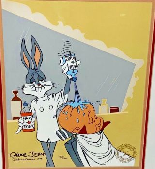 Bugs Bunny Cel Elmer Fudd Rabbit Of Seville II Signed Chuck Jones Warner Bros 2