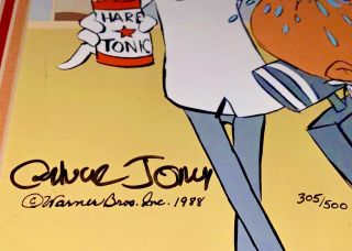 Bugs Bunny Cel Elmer Fudd Rabbit Of Seville II Signed Chuck Jones Warner Bros 3
