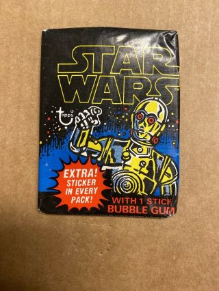 1977 Star Wars Topps Wax Pack Blue Series 1 Hard To Find