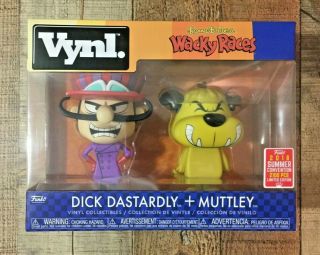 Funko Vynl Hanna Barbera Wacky Races Dick Dastardly & Muttley 2018 Sdcc 2 - Pack