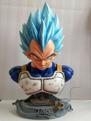 Dragon Ball Z Vegeta 1/1 Scale Resin Bust Statue Blue Gk Model