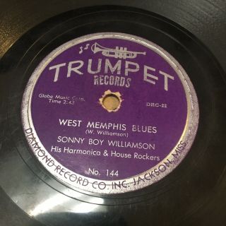 Blues 78 Sonny Boy Williamson West Memphis Blues/i Cross My Heart Trumpet 144
