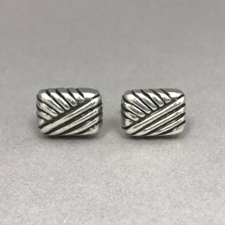 Vintage Hector Aguilar Mexican Sterling Silver Cufflinks Taxco