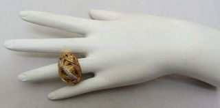 Authentic Stephen Dweck 1/2 Carat Diamonds Sterling Silver Gold Clad Ring Sz 7