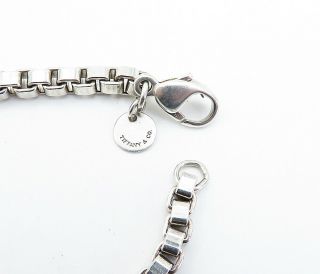 TIFFANY & CO.  925 Silver - Vintage Minimalist Square Link Chain Bracelet - B8184 3