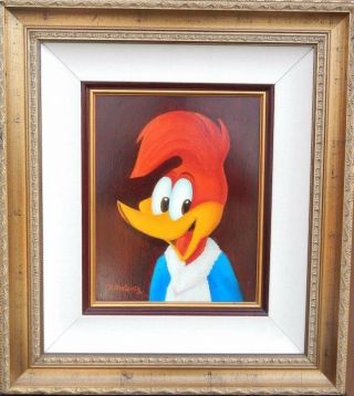 Walter Lantz Woody Woodpecker Oil Painting " Woody 