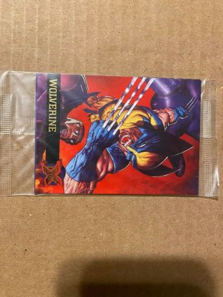 1995 Fleer Ultra X - Men Set Promo Card With Wolverine,  Beast Rare In Wrapper