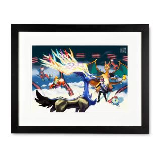 Pokemon Center Xerneas Framed Art Print By Ken Sugimori Limited Edition 45/50
