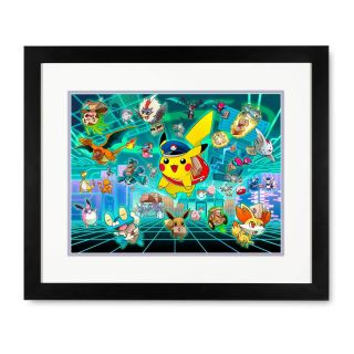 Pokemon Center Special Delivery Pikachu Framed Art Print Limited Edition 8/50