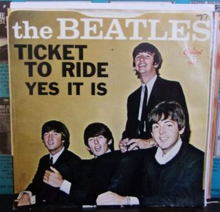 The Beatles Ticket To Ride 1965 Pressing Picture Sleeve