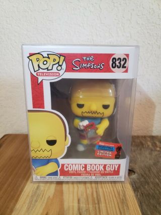 Funko Pop The Simpsons Comic Book Guy Nycc Hot Topic Shipsasap Soft Protector