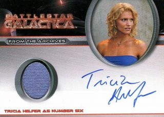 Battlestar Galactica Season Three Number Six Autograph Costume Card