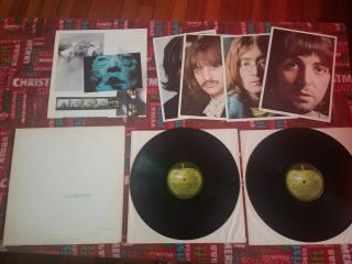 The Beatles White Album 2 Lp Record Apple 1968 Numbered Poster Pictures A0371396