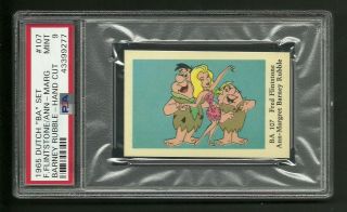 The Flintstones Ann Margret Fred 1965 Dutch Cartoon Card Ba107 Psa Psa 9