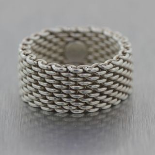 Tiffany & Co.  Sterling Silver Mesh Ring
