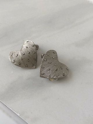Theodor Fahrner Heart Gilt Earrings Clip In 925 Sterling