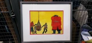 1981 Heavy Metal Animation Cell Matted,  Framed,  Pencil Drawing