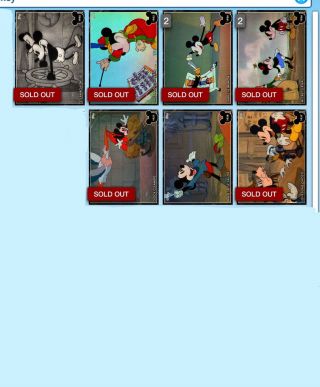 Topps Disney Collect Vintage Mickey Vip January To July Digital Cards