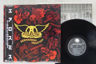 Aerosmith Permanent Vacation Geffen P 13557 Japan Obi Promo Vinyl Lp